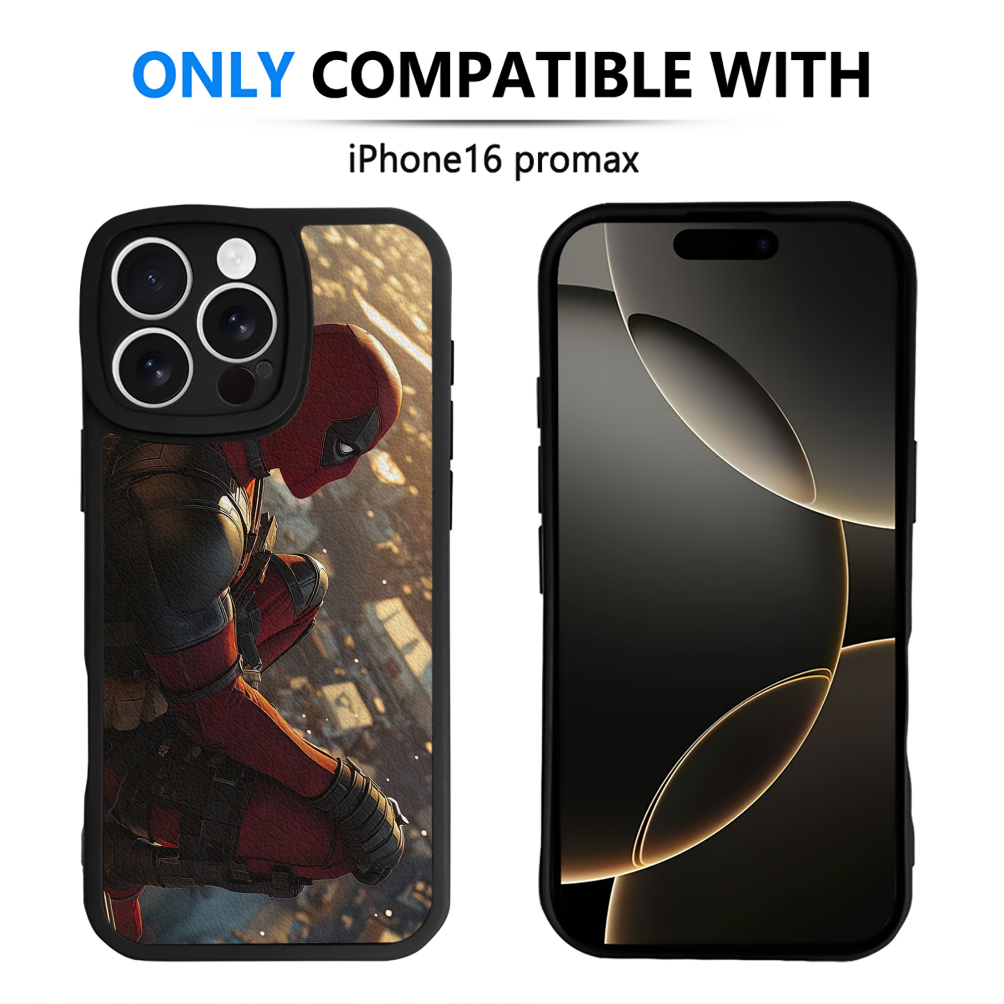 （画像用） Deadpool デッドプール 【iPhone 16シリーズ対応】シリコンスマホケース（レザー調） 材質：シリコン